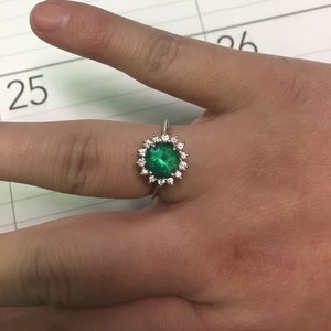 Emerald Ring & Earring set